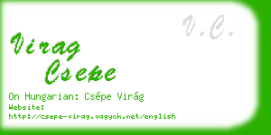 virag csepe business card